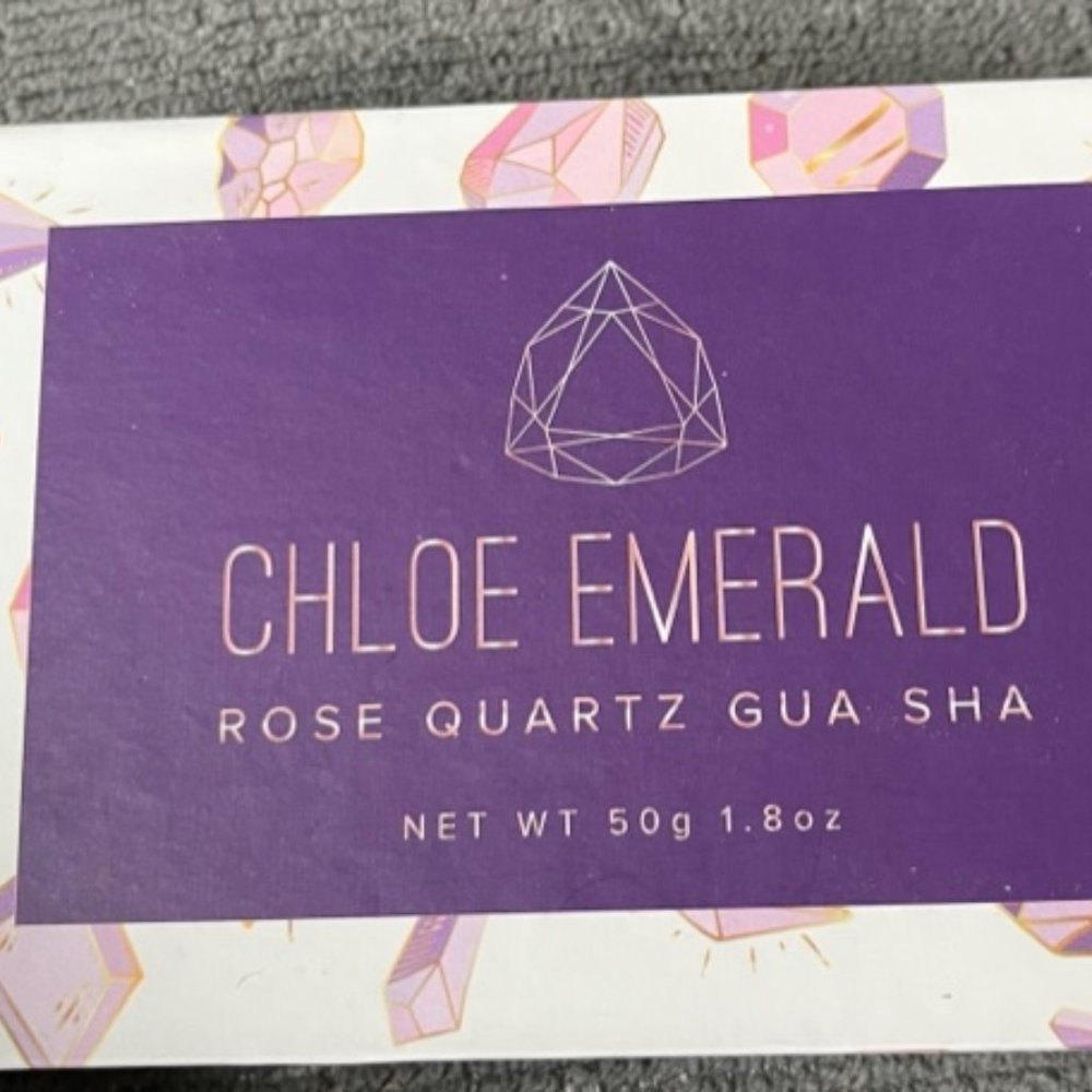 Chloe Emerald Rose Quartz Gua Sha - New in Box